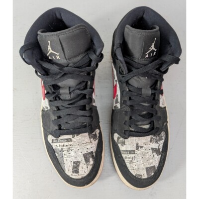 NIKE Air Jordan 1 SE Mid Newspaper Air Times Size 10 Men's