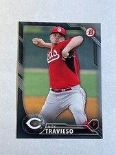 Nick Travieso 2016 Bowman Silver Border SP #BP149 Reds Prospect