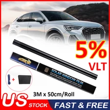 300CM Uncut Roll Window Tint Film 5% VLT 20" x 10ft Feet Car Home Office Glass
