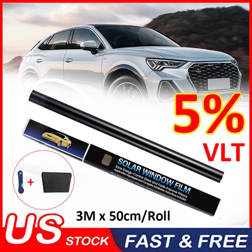 300CM Uncut Roll Window Tint Film 5% VLT 20" x 10ft Feet Car Home Office Glass - Bild 1 von 12
