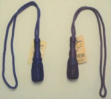 Curtain/Chair Tie-Back- 16" Braided Cord w/ 4" Tassel - Royal Blue or Purple