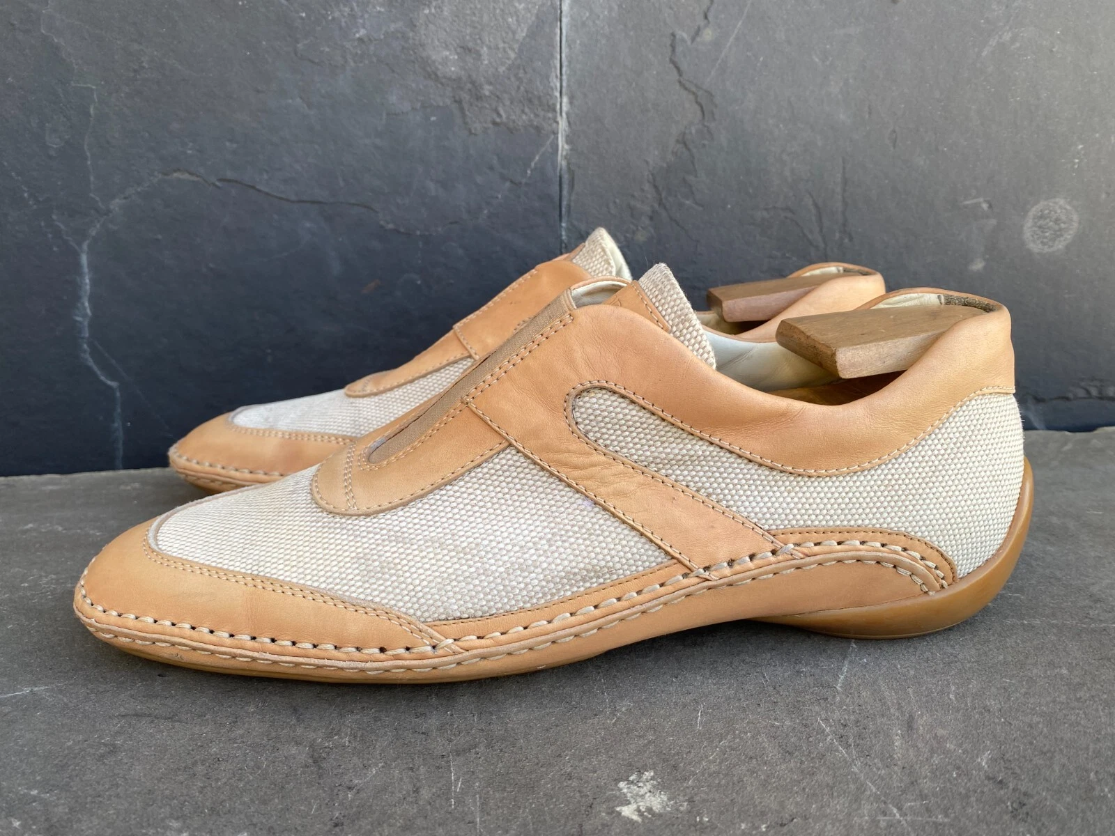 TOD’S Scarpe da donna Tods mocassini marroni in pelle tela taglia: EU 39 US 9