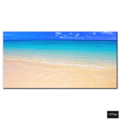 Sonnenuntergang Meereslandschaft Strand BOX GERAHMTE LEINWAND KUNST Bild HDR 280 g/m²