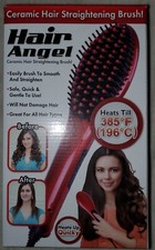 Hair angel Ceramic Hair Straightening Brush For ALL TYPES Heats quickly to 385