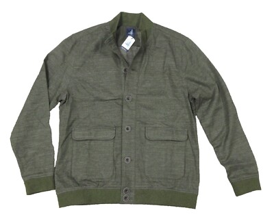 Johnnie-O Men's Pine Green Bronson Slub Bomber Jacket $298