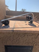 Big Jon Manual Downrigger with Line Counter, Steel lines, vertical storage