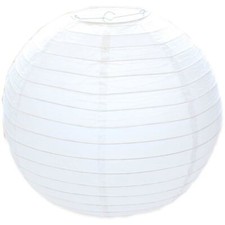 Round White Paper Lanterns Lamp Shade Ceiling Lights Hanging Decorations 30cm