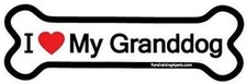 I Love My Granddog Bone Car Fridge Magnet 7" X 2" Dog Gift Puppy Buy2Get1Free