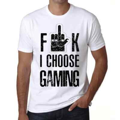 ULTRABASIC Herren T-Shirt F**k Ich wähle das Spiel F**k I Choose Gaming T-Shirt