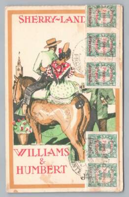 Williams & Humbert Spanish Sherry Advertising FRANCO Overprint Stamp Revolution