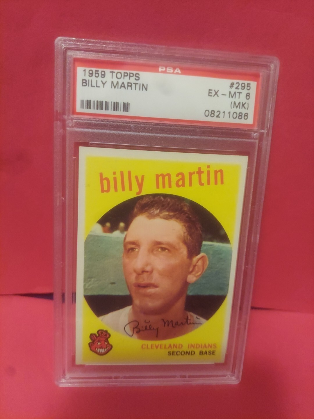 1959 Topps #295 Billy Martin Cleveland Indians PSA 6 EX-MT