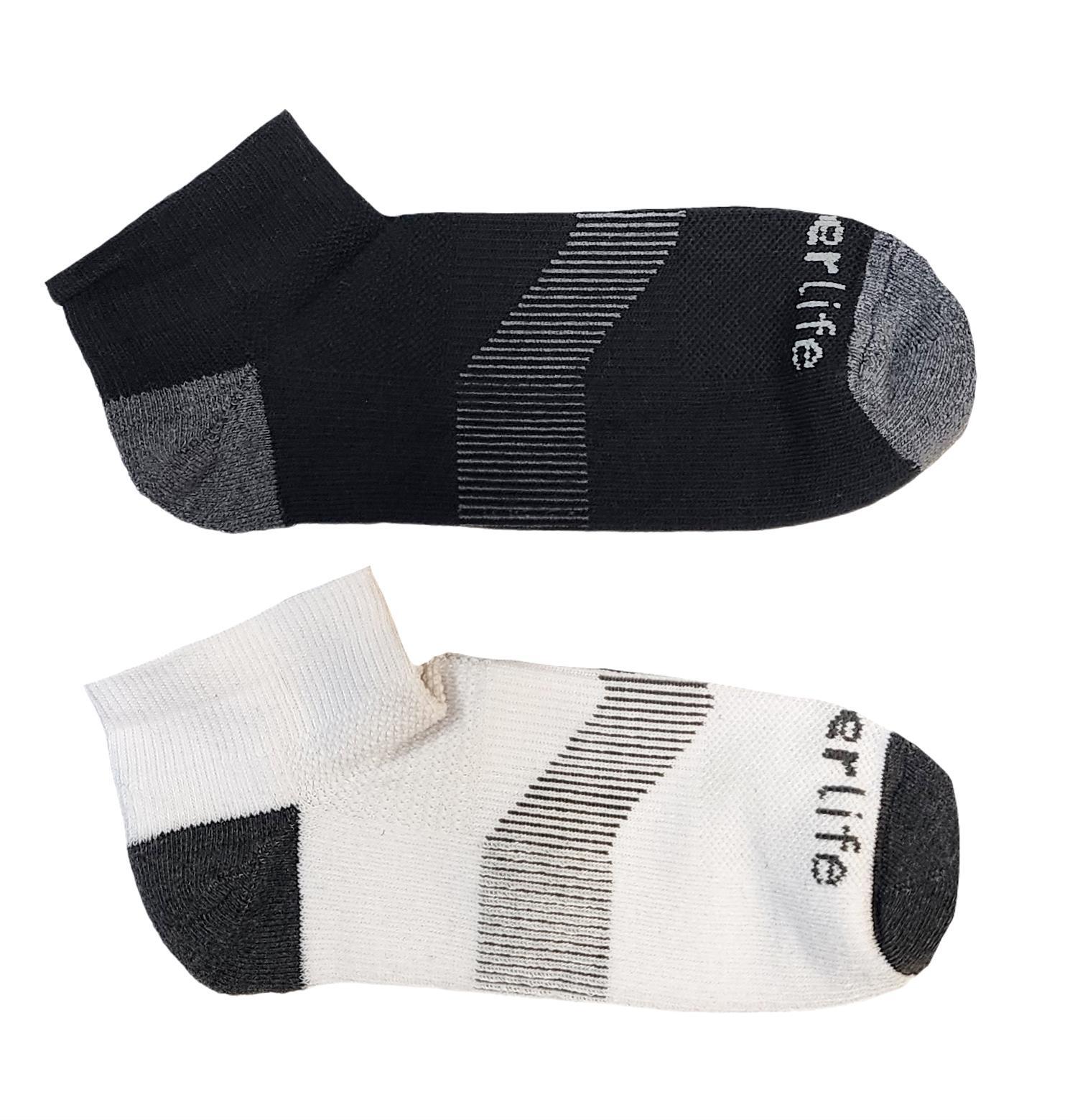 TOMMIE COPPER Men's 4 Pair White/Black Compression Ankle Socks eBay