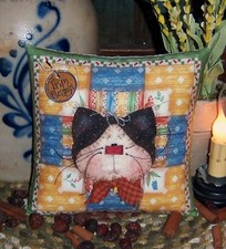 Primitive Tuxedo Kitty Cat Pillow Ornie Paper Pattern 319