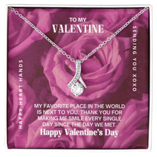 To My Valentine Necklace Gift for Girlfriend Valentines Day Gift for Wife