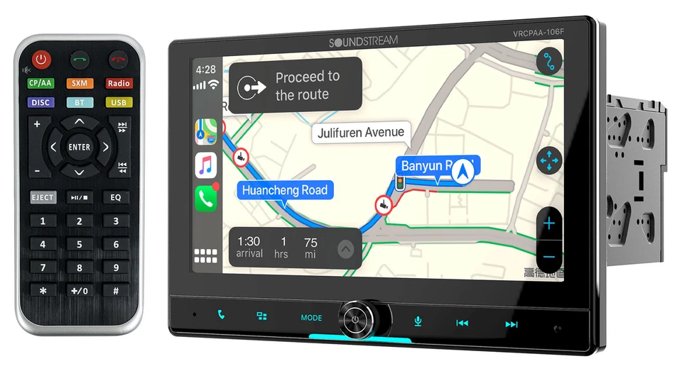 Soundstream VRCPAA-106F 10.6" Monitor Bluetooth/Carplay/Android Receiver+Camera - Image 2 of 4