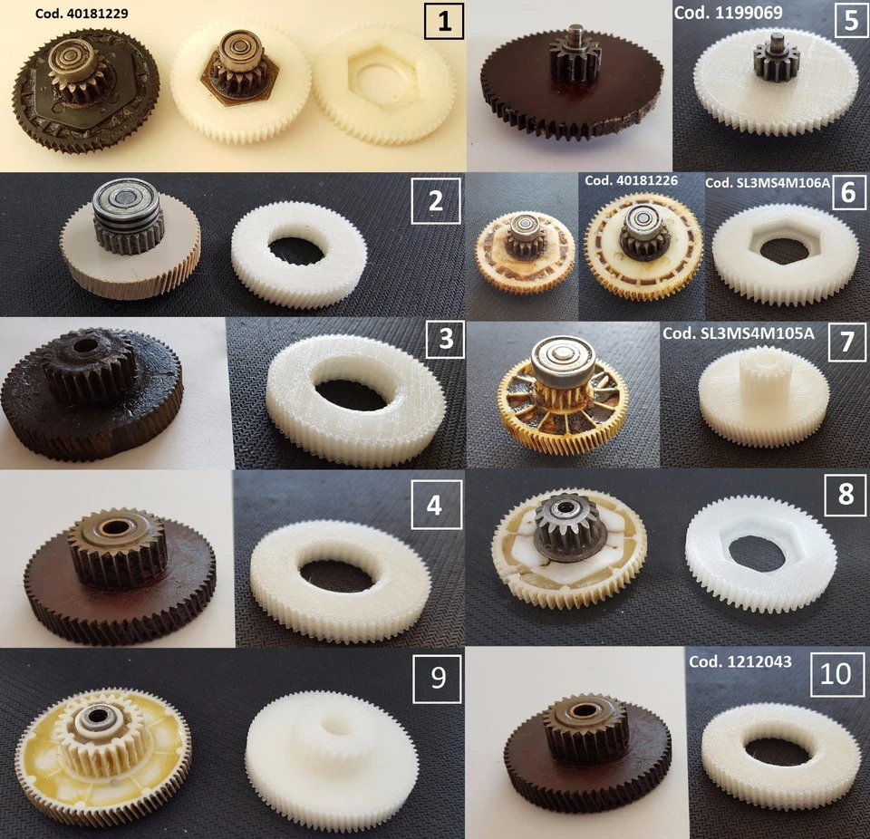 Ingranaggio per motore granitore Elco Kenta Gbg Spm Bras Ugolini Elmeco Faby Cab