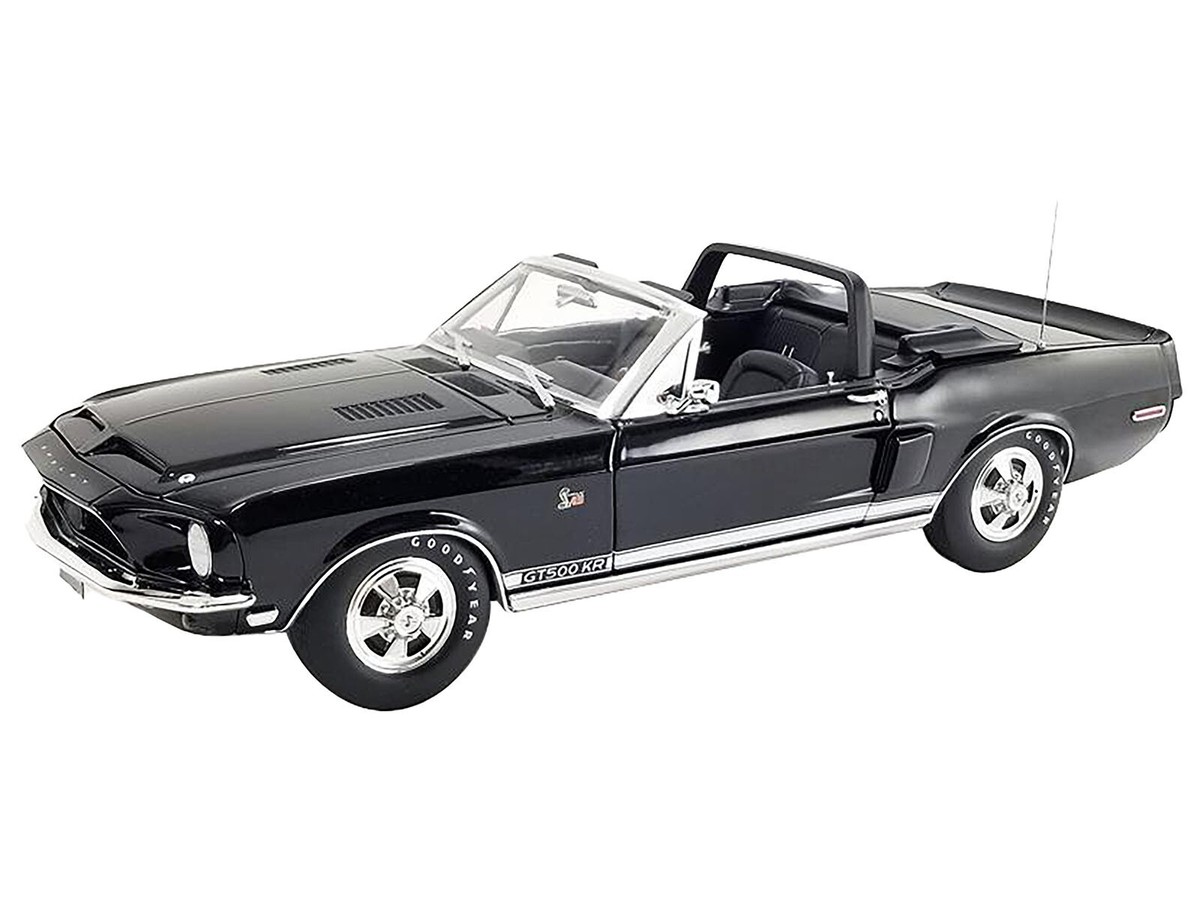 1968 SHELBY GT500 KR CONVERTIBLE BLACK 1/18 DIECAST MODEL