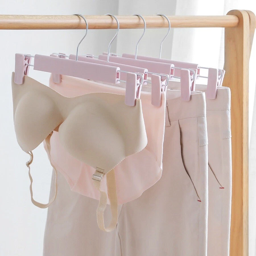 Perchas para pantalones de acero inoxidable clips metálicos antideslizantes perchas para ropa Foto 2 de 4