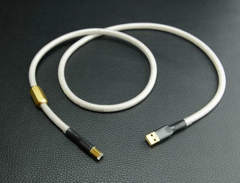 HiFi USB Audio Interconnect Cable DAC USB B Type A B 4N Copper Wire digital - Image 2 of 4