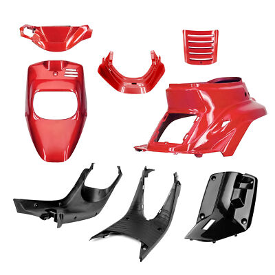 TNT Verkleidung Kit Teile Rot Scuderia Schwarz Für Yamaha 50 BWS