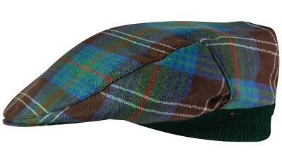 Herren Schottenkaro Flatcap Chisholm Jagd uralt Tartan kariert schottisch hergestellt Mütze