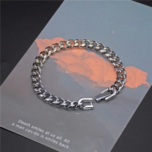 Titanium Steel Link Chain Bracelet for Men Women,Punk Hip Hop Bracelet - 第 2/6 張圖片