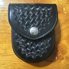 Vintage Dutyman 812U Handcuff Carrier Pouch Basket weave