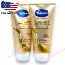 Vaseline Healthy Bright Gluta-Hya Serum Burst UV Lotion Flawless Glow 300ml x 2