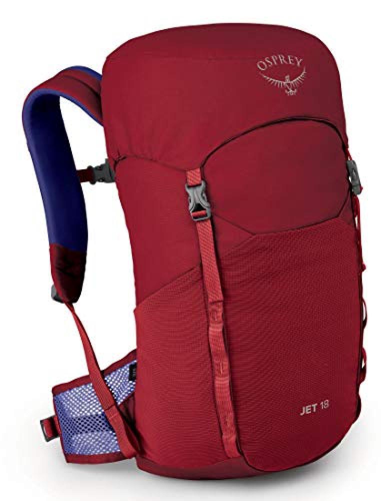 (TG. O/S) Osprey Jet 18, Zaino da hiking unisex per ragazzi, Cosmic Red O/S - NU