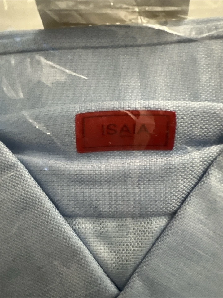 Nueva Camisa de Vestir Isaia Napoli Puño Barril Cuello Cortado Lino Manga Larga 17 Foto 2 de 4