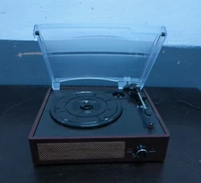 Bluetooth Vinyl Record Player & 3-Speed Turntable with Built-in Stereo Speakers