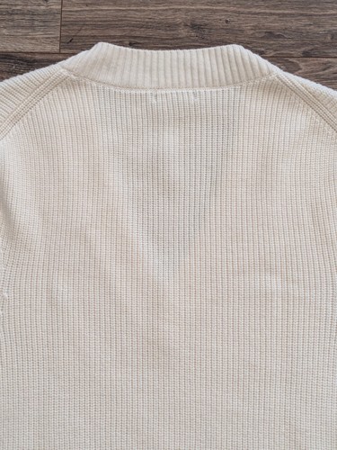 Banana Republic Merino Wool Sweater Vest Women's Ivory Ribbed Oversized XS EUC - Picture 7 of 9