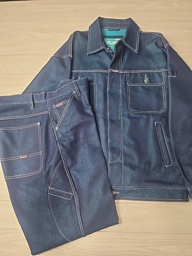 Fubu Platinum Collection 0092005 Denim Jacket Pants Set Large Jacket 36 Pants - product listing photo