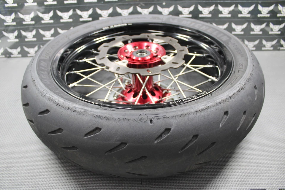 05-17 HONDA CRF450X DNA RACING SUPERMOTO FRONT REAR WHEELS WHEELSET TIRES NICE! - Image 3 of 4