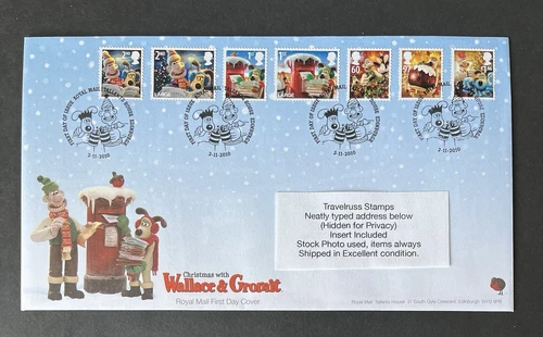 GB 2010 FDC CHRISTMAS WALLACE & GROMIT WITH TALLENTS PMK