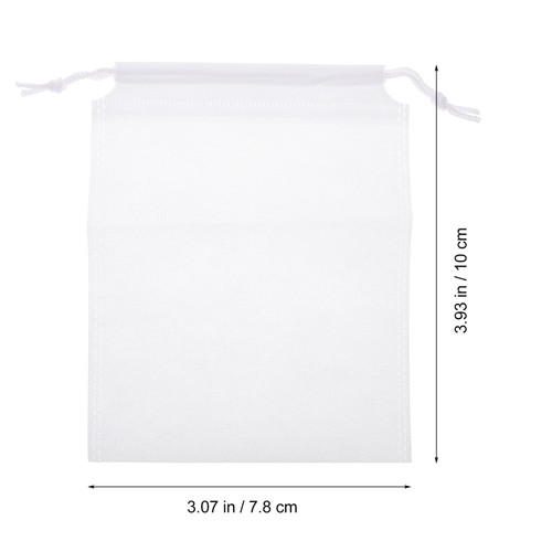 Fishing Net Bag 10pcs Bait Storage Nonwoven Drawstring Sack White - Picture 10 of 11