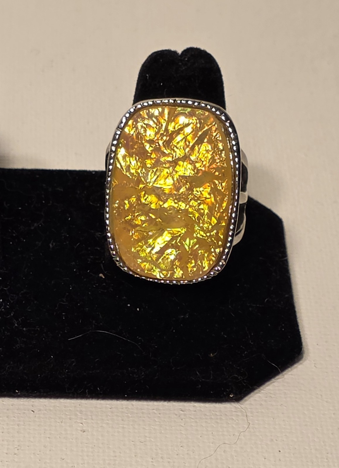 Rounded Rectangular Butterscotch Sparkle Colored … - image 13