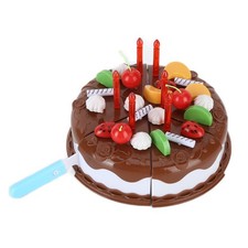 Chocolate Color Play Food Birthday Cake Set DIY Birthday Cake