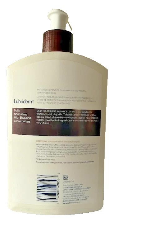Lubriderm Daily Nourishing Radiance Shea+ Cocoa Butter Lotion 16 fl. oz/ 473ml - Image 2 of 2