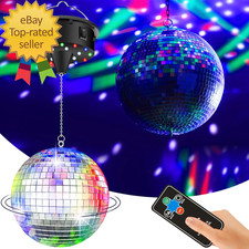 10RPM Disco Ball with Motor and 6Inch Mirror Ball   Plug/Battery Operated