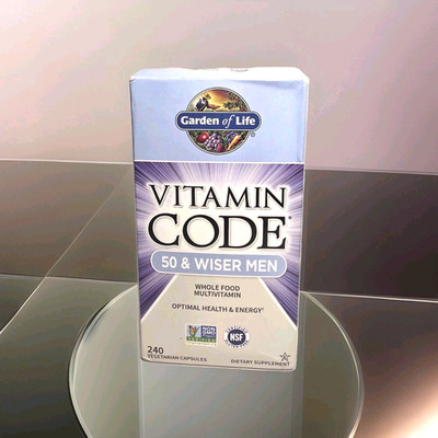 Garden of Life Vitamin Code 50 & Wiser Men Multivitamin 240 Capsules Exp 05/2026