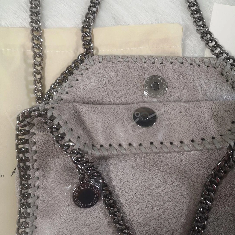 Bolso de Hombro Stella Mccartney Imitación Cuero Falabella Auténtico Gris Mujeres Reino Unido 127860 Foto 4 de 4