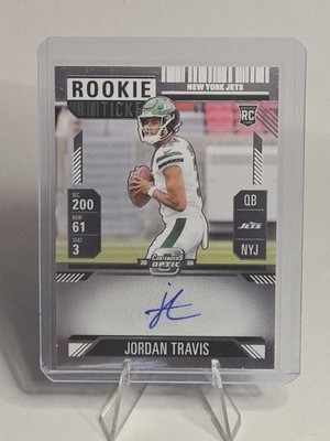 Jordan Travis 2024 Panini Contenders Optic Rookie Ticket RC RPS Auto On Card  