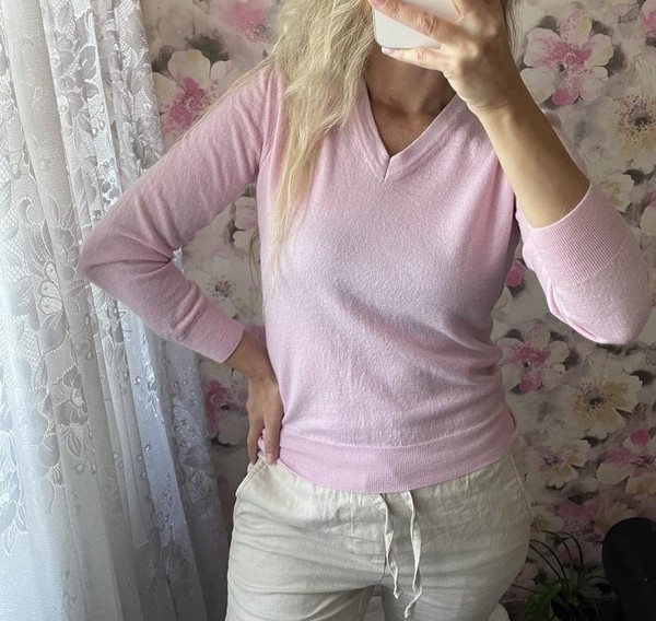 Women J.Lindeberg Sweater Pink Wool 40 / L / 48