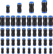 80 Pcs Straight Push Connectors Quick Connect Air Hose Fittings Quick Release...