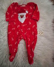 Baby Strampler Einteiler Gr. 62 rot/weiß Wei...