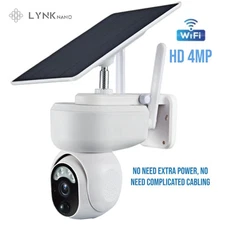 PTZ SOLAR Security 4MP HD Camera 12m AI Human Detection,2-Way Audio, Wi-Fi, APP