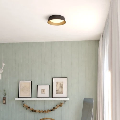 Vaxcel Lighting C0303 Beacon Hill 13"W LED Flush Mount Ceiling - Matte Black / - Picture 8 of 12