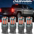 4pcs 7443 7444 LED Brake Tail Light Bulbs Red for Chevy Silverado 1500 2014-2018