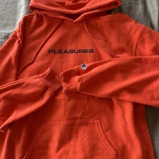 Pleasures Anger Is An Energy Orange Champion Hoodie Size Large
